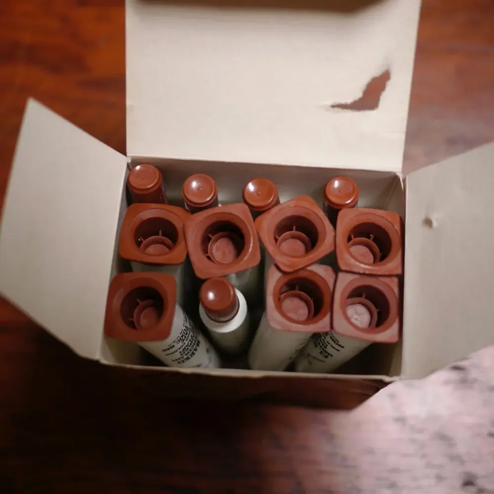 Lot of 12 NEW Vintage EL MARKO 748-01 Watercolor Non-Toxic BROWN Ink MARKERS